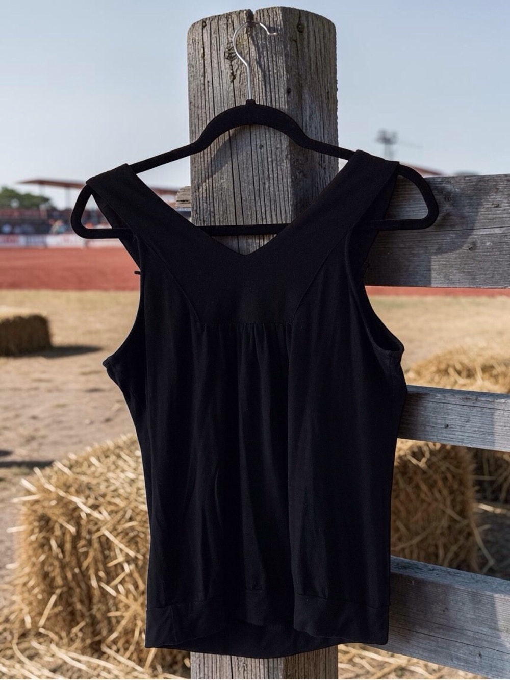 Embroidered Tank Top Womens S/M Black Western Cowgirl Boho Floral Sleeveless - Picture 6 of 8
